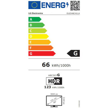 Televizor LG OLED evo 48C41LA, 121 cm, Smart, 4K Ultra HD, 100 Hz, Clasa G (Model 2024)