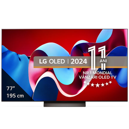 Televizor LG OLED evo 77C41LA, 195 cm, Smart, 4K Ultra HD, 100 Hz, Clasa F (Model 2024)