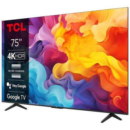 Televizor TCL LED 75V6B, 189 cm, Smart Google TV, 4K Ultra HD, Clasa E