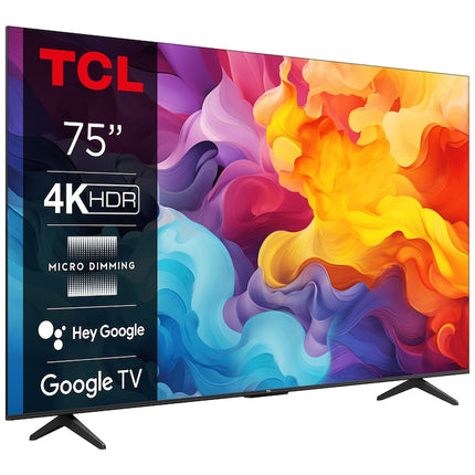 Televizor TCL LED 75V6B, 189 cm, Smart Google TV, 4K Ultra HD, Clasa E