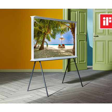 Televizor Samsung QLED The Serif 65LS01BG, Cloud White, 163 cm, Smart, 4K Ultra HD, LED, clasa G