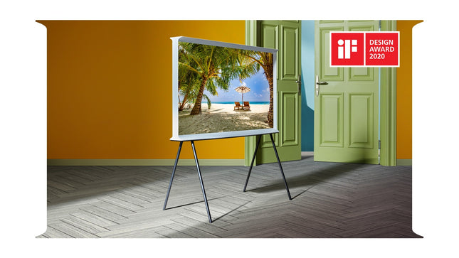 Televizor Samsung QLED The Serif 50LS01BG, Cloud White, 125 cm, Smart, 4K Ultra HD, Clasa G