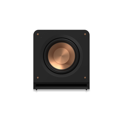 Klipsch RP-1200SW din față, fără grilă, cu difuzorul Cerametallic de 305 mm expus