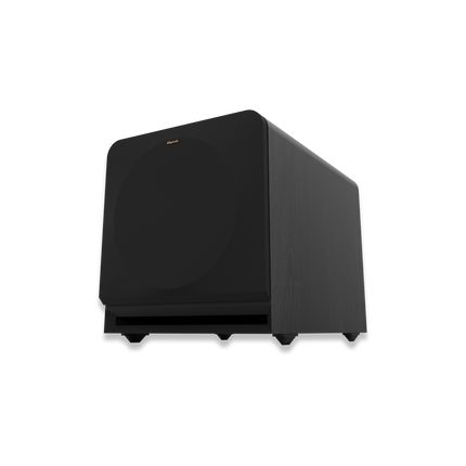 Klipsch RP-1200SW din spate-lateral, cu muchiile rotunjite vizibile