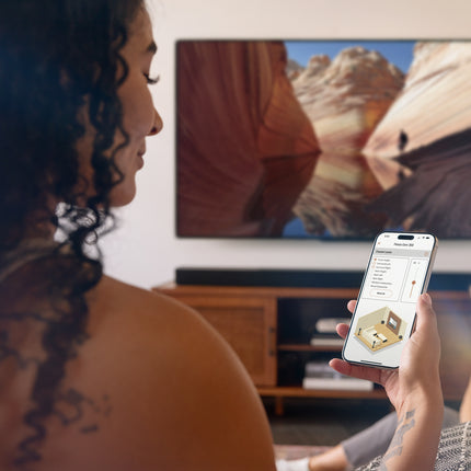 Ecranul Channel Levels din aplicatia Klipsch Connect Plus, cu nivelurile pentru subwooferele wireless si cel cu fir