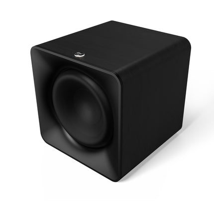 Subwoofer Klipsch Flexus SUB 200 in finisaj negru, vedere din trei sferturi