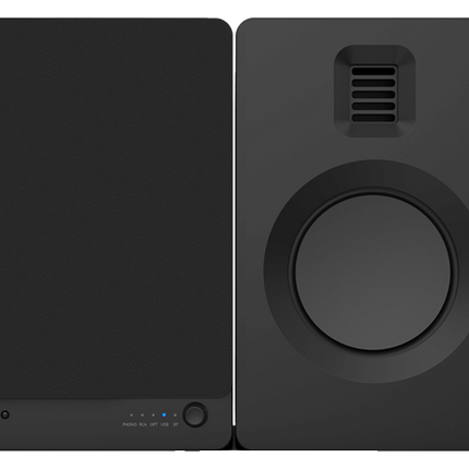 Boxe active Kanto Audio TUK Black, o boxă cu grila magnetică montată