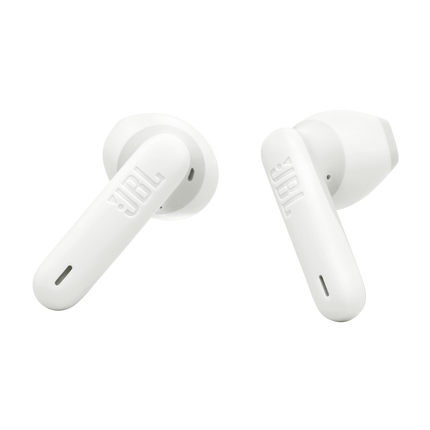 Căști JBL Wave Flex 2 (alb): perechea de căști, vedere în unghi