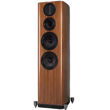 Wharfedale Aura 4 — finisaj Walnut, fundal transparent
