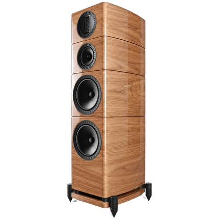 Wharfedale Elysian 4R — finisaj Walnut, fundal transparent