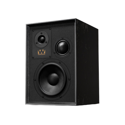 Wharfedale Super Denton — finisaj Black Oak, fundal transparent