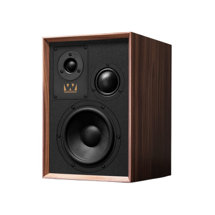 Wharfedale Super Denton — finisaj Walnut, fundal transparent