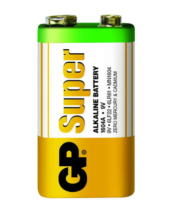 Baterii GP Super Alkaline 9V (6LF22), blister 1pcs