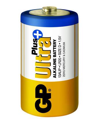 Baterii GP Ultra Plus Alkaline D (LR20), 1.5V , blister 2pcs