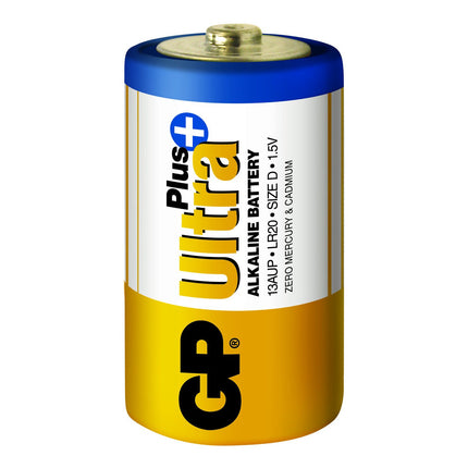 Baterii GP Ultra Plus Alkaline D (LR20), 1.5V , blister 2pcs
