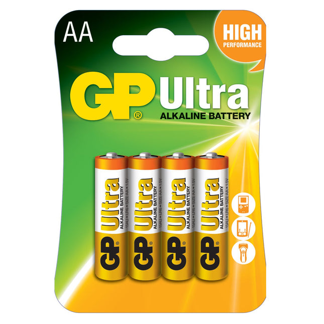 Baterii GP Ultra Alkaline AA (LR6), blister 4pcs