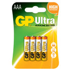 Baterii GP Ultra Alkaline AAA (LR03), blister 4pcs