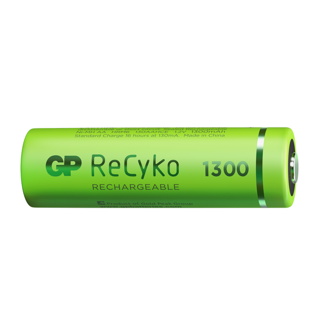 Baterii reincarcabile GP ReCyko AA 1300mAh (R6), ambalaj reciclabil 2pcs