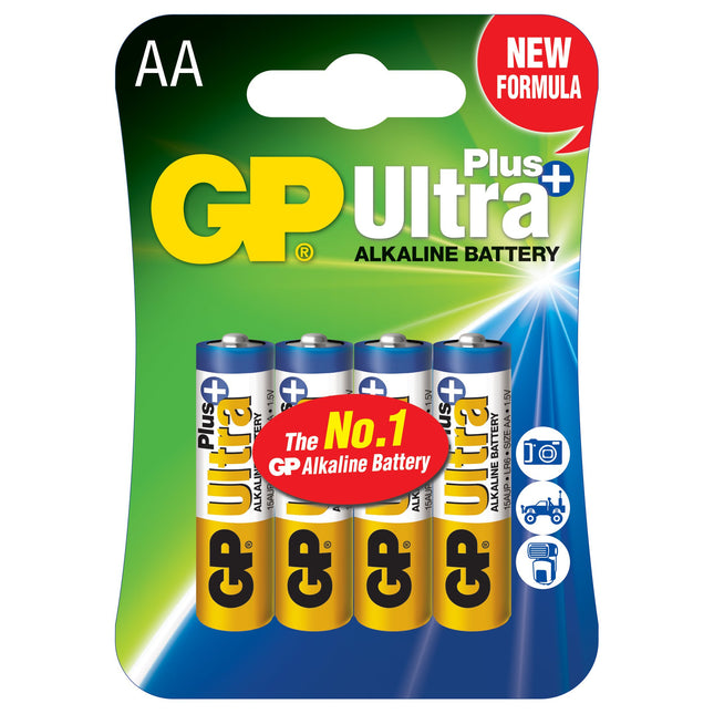 Baterii GP Ultra Plus Alkaline AA (LR6), blister 4pcs