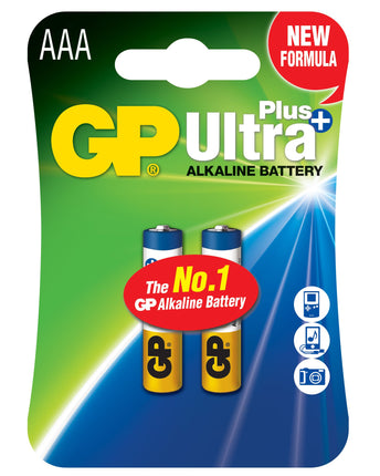 Baterii GP Ultra Plus Alkaline AAA (LR03), blister 2pcs