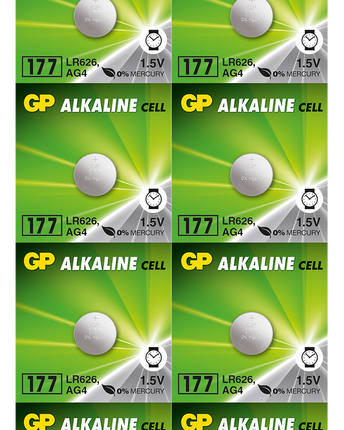 Baterii GP Alkaline  CELL 177, LR626, AG4, 1.5V, blister 10 buc