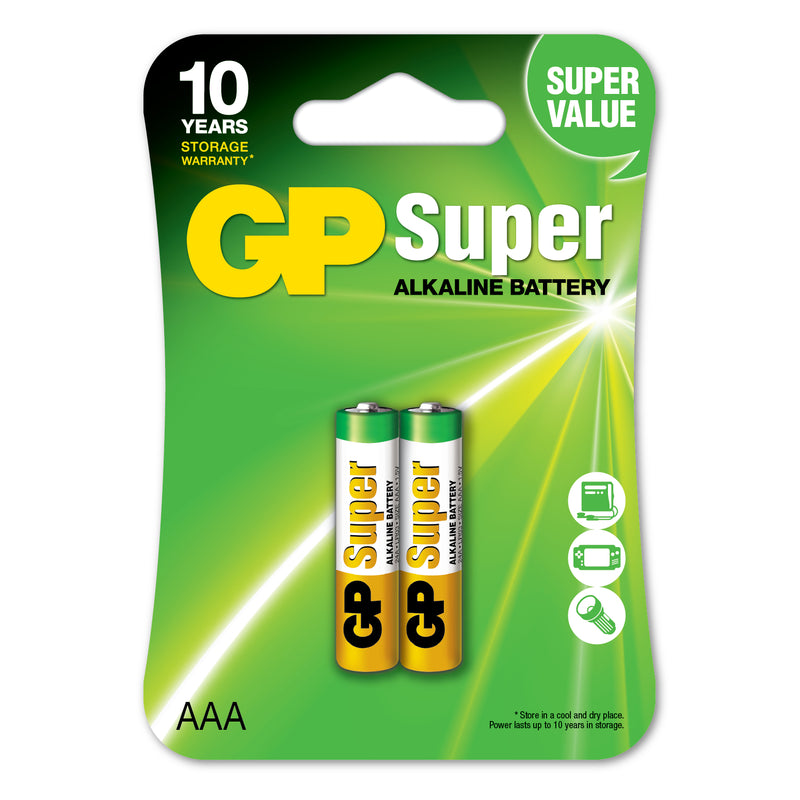 Baterii GP Super Alkaline AAA (LR03), blister 2pcs