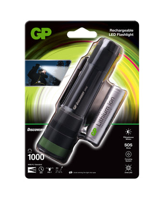 Lanterna reincarcabila GP Discovery CR42, 1000 lm, 1x18650 Lithium ion 2600mAh