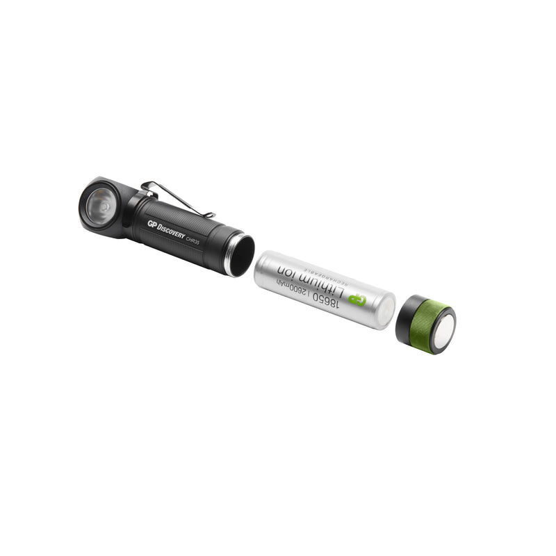 Frontala reincarcabila GP Discovery CHR35, 600lm, 1x18650 Lithium Ion 2600mAh
