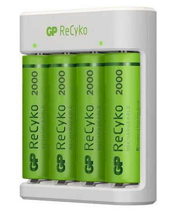Incarcator acumulatori GP ReCyko E411 (USB) + 4 acumulatori ReCyko AA 2100mAh