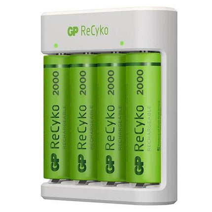 Incarcator acumulatori GP ReCyko E411 (USB) + 4 acumulatori ReCyko AA 2100mAh