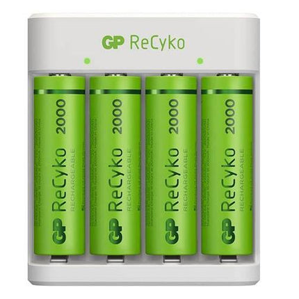 Incarcator acumulatori GP ReCyko E411 (USB) + 4 acumulatori ReCyko AA 2100mAh