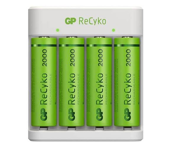 Incarcator acumulatori GP ReCyko E411 (USB) + 4 acumulatori ReCyko AA 2100mAh