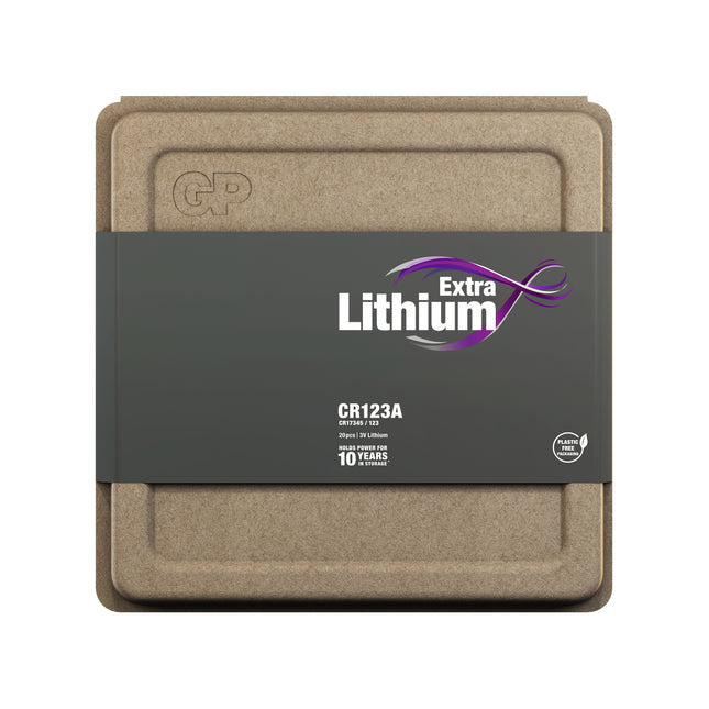 Baterii GP Extra Lithium CR123A, 3V, 10pcs