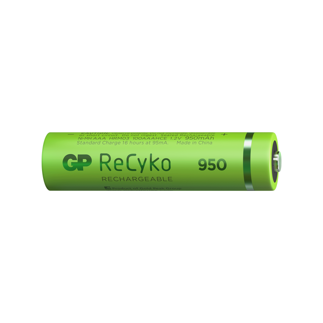 Baterii reincarcabile GP ReCyko AAA 950mAh (R03), ambalaj reciclabil 2pcs