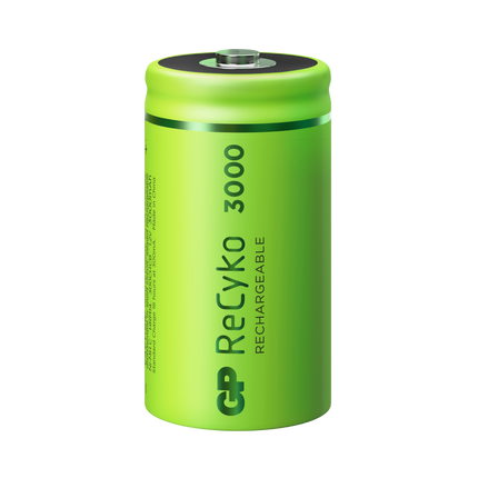 Baterii reincarcabile GP ReCyko C 3000mAh (R14), 1.2V, ambalaj reciclabil 2pcs