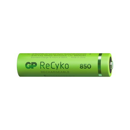 Baterii reincarcabile GP ReCyko AAA 850mAh (R03), ambalaj reciclabil 4pcs