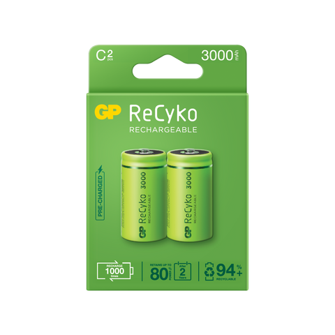 Baterii reincarcabile GP ReCyko D 5700mAh (R20),  1.2V, ambalaj reciclabil 2pcs