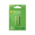 Baterii reincarcabile GP ReCyko AAA 650mAh (R03), ambalaj reciclabil 2pcs