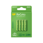Baterii reincarcabile GP ReCyko AAA 650mAh (R03), ambalaj reciclabil 4pcs