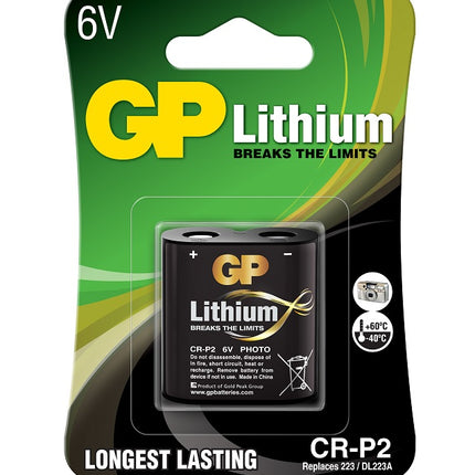 Baterii litiu GP Lithium CR-P2, 6V, blister 1 buc