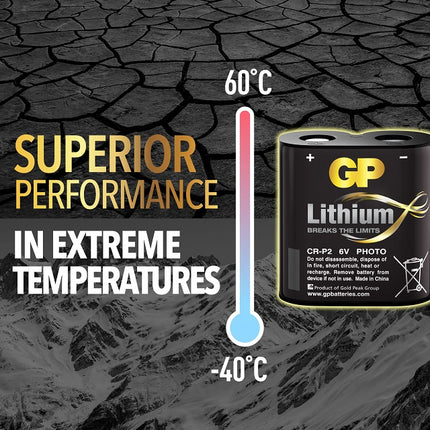 Baterii litiu GP Lithium CR-P2, 6V, blister 1 buc