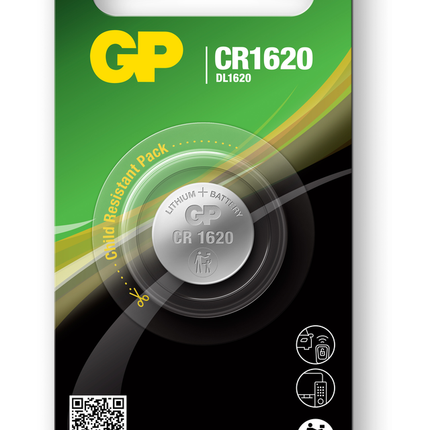 Baterii litiu GP Lithium CELL CR1620, 3V, blister 1 buc