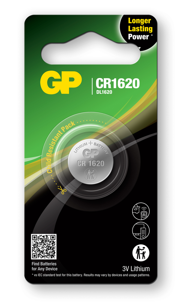 Baterii litiu GP Lithium CELL CR1620, 3V, blister 1 buc