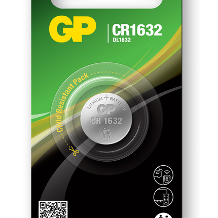 Baterii litiu GP Lithium CELL CR1632, 3V, blister 1 buc