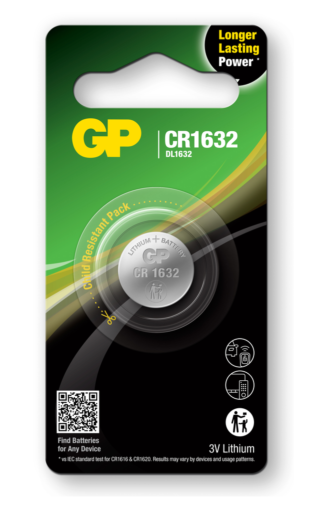 Baterii litiu GP Lithium CELL CR1632, 3V, blister 1 buc
