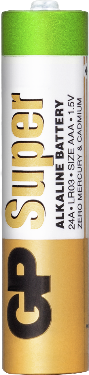Baterii GP Super Alkaline AAA (LR03), blister 2pcs