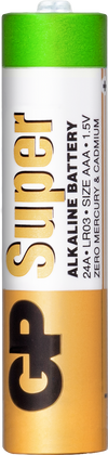 Baterii GP Super Alkaline AAA (LR03), blister 6pcs