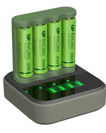 Incarcator acumulatori GP ReCyko Everyday B421 (USB) + Dock + 4 acumulatori ReCyko AA 2100mAh
