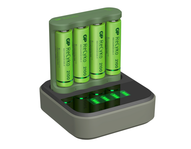 Incarcator acumulatori GP ReCyko Everyday B421 (USB) + Dock + 4 acumulatori ReCyko AA 2100mAh