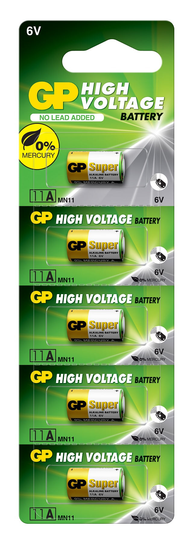 Baterii alcaline GP High Voltage 11A, MN11, 6V, blister 5 buc